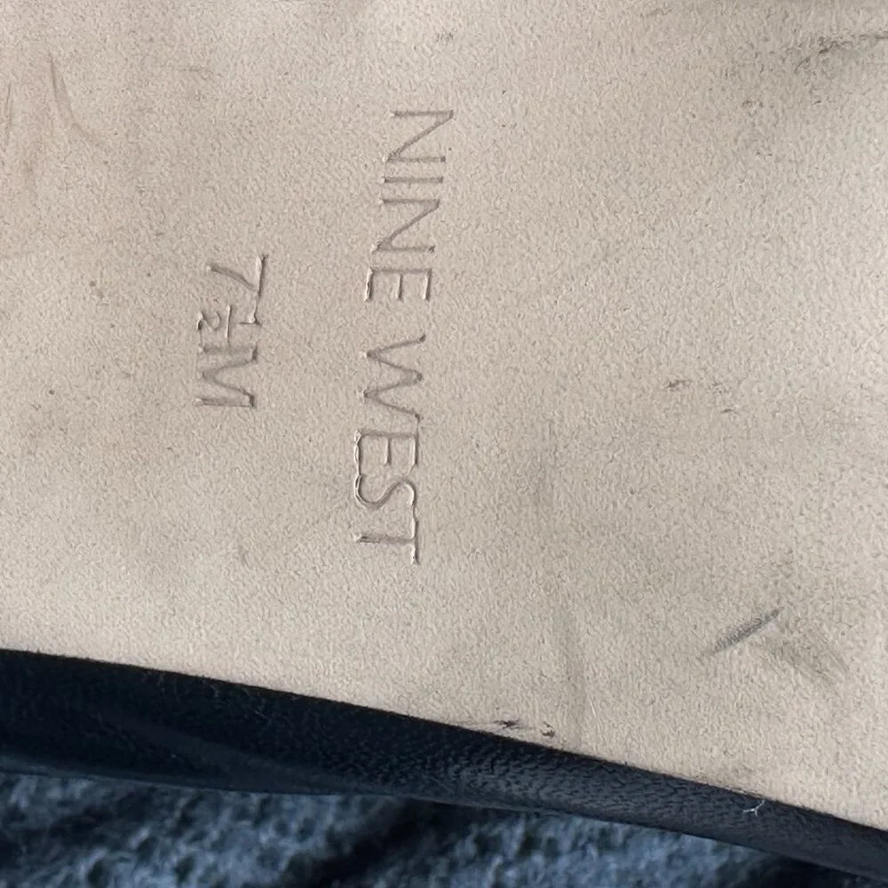 9 WEST BLACK HEELS / PUMPS 7.5 - Picture 8 of 14